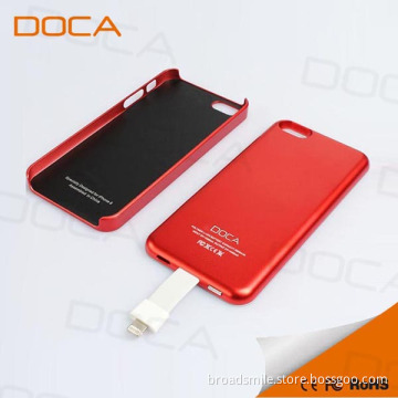 DOCA T5 2800mah mobile phone case with built-in battery charger for iph.5